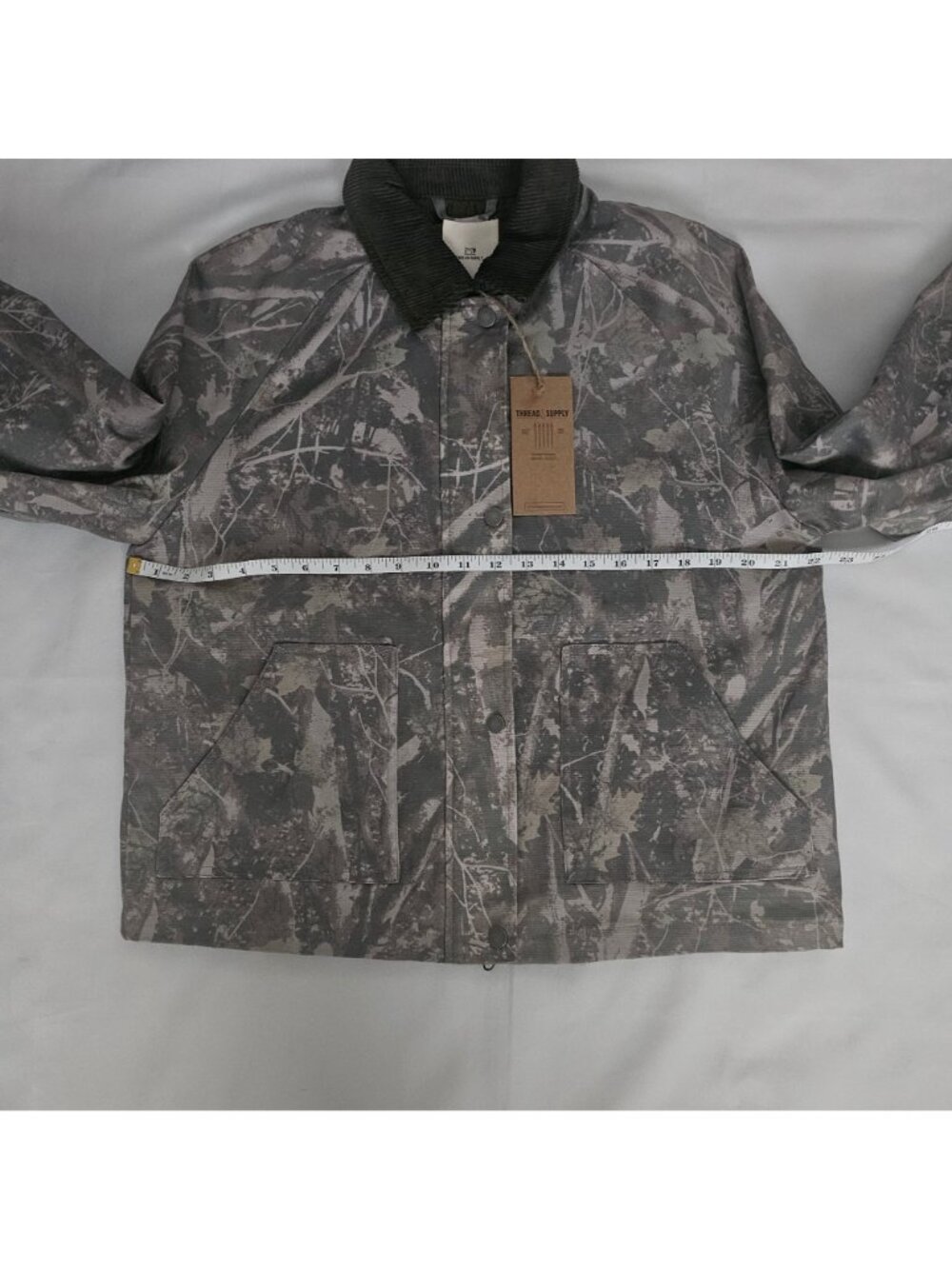 Thread & Supply Gray Tree Camouflage-Print Barn Korie Jacket Women's Small, NWT - Picture 12 of 14